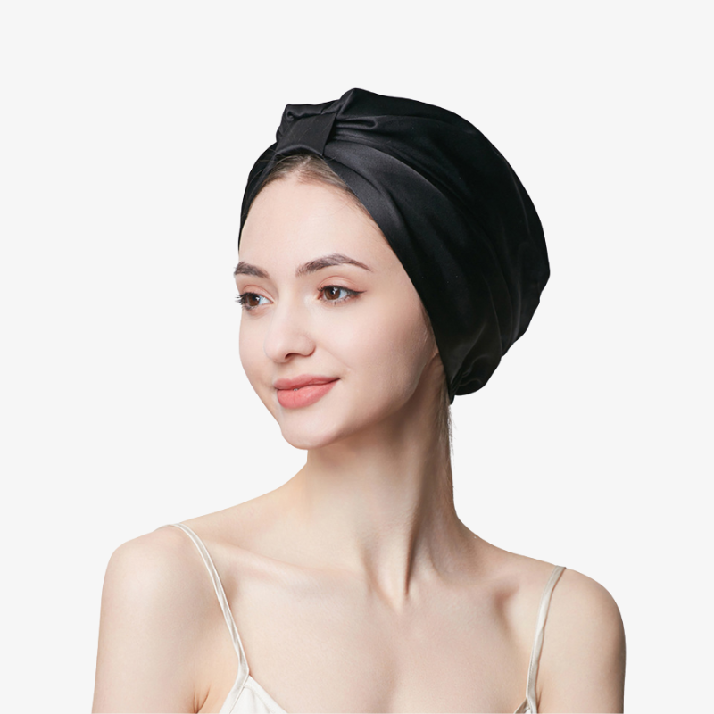 19 Momme 100% Mulberry Silk Sleep Cap – Double-Layer with Square Buckle