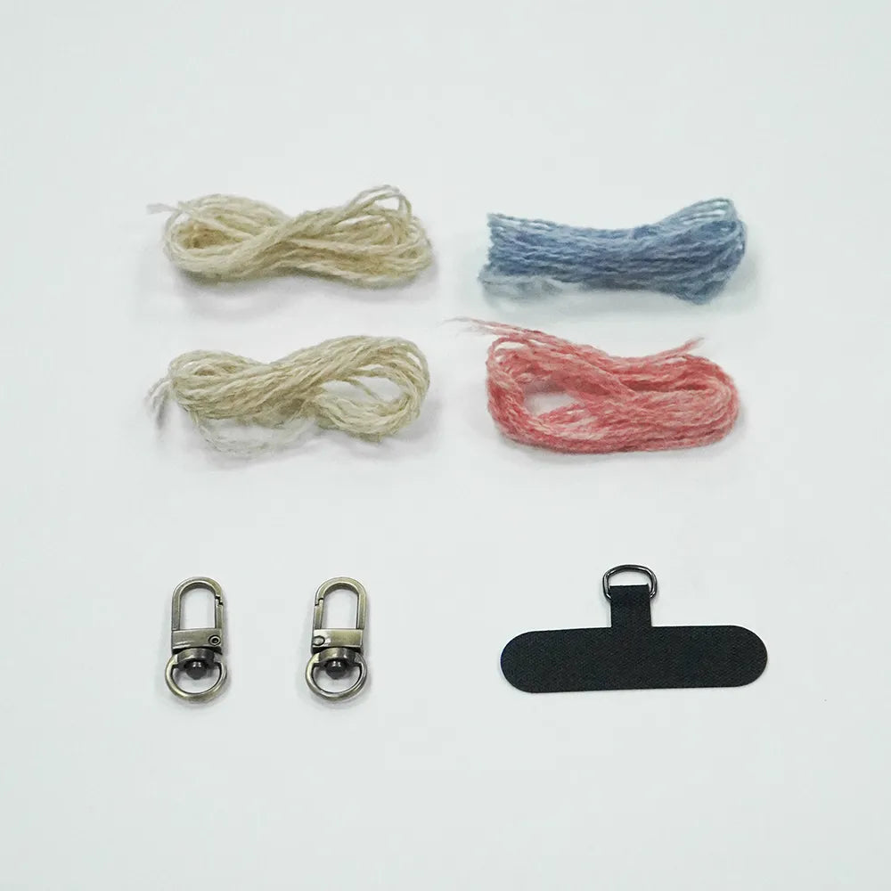 Red Pink Phone Strap DIY Craft Kit Set