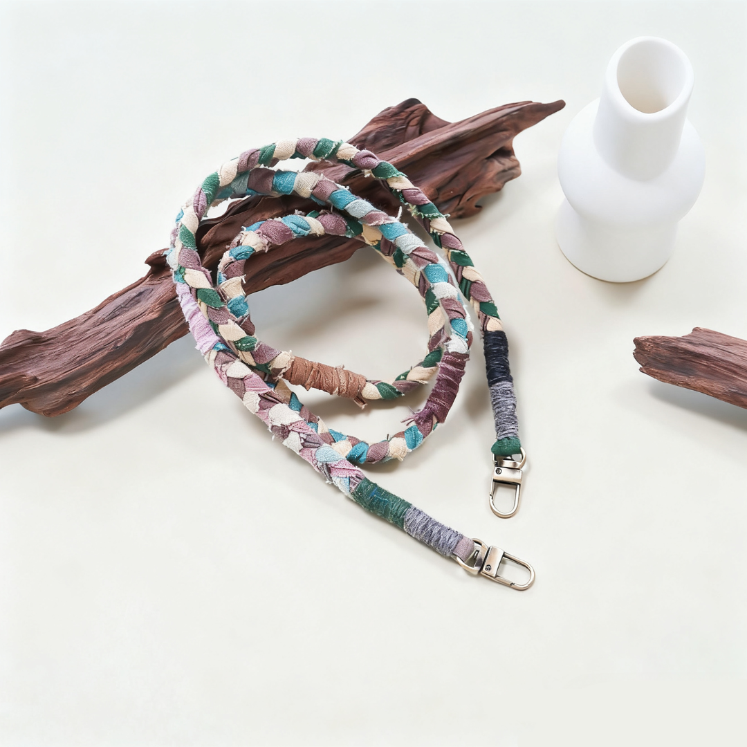 Handmade Brown Green Phone Lanyard