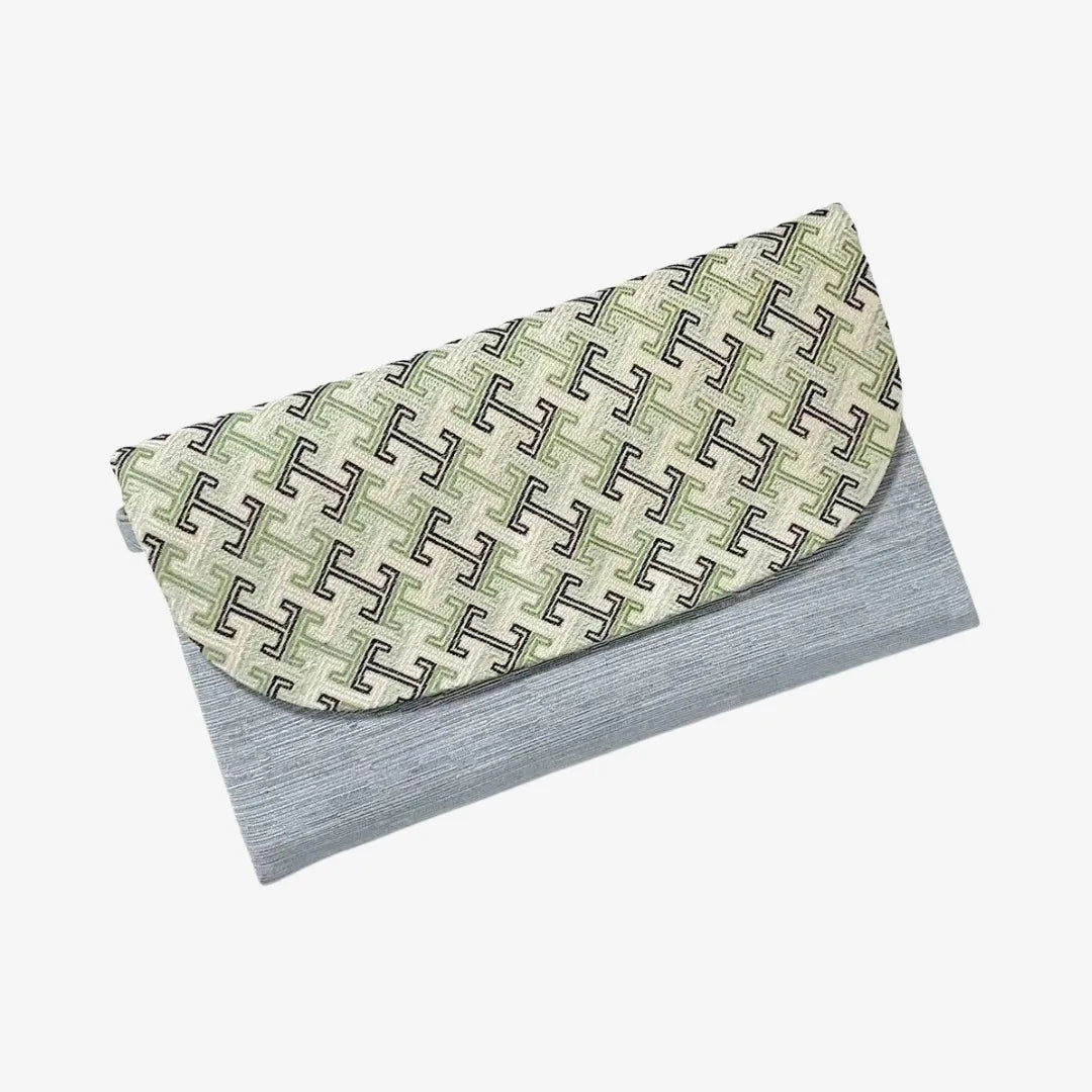 Vintage Letter Silk Song Brocade Clutch