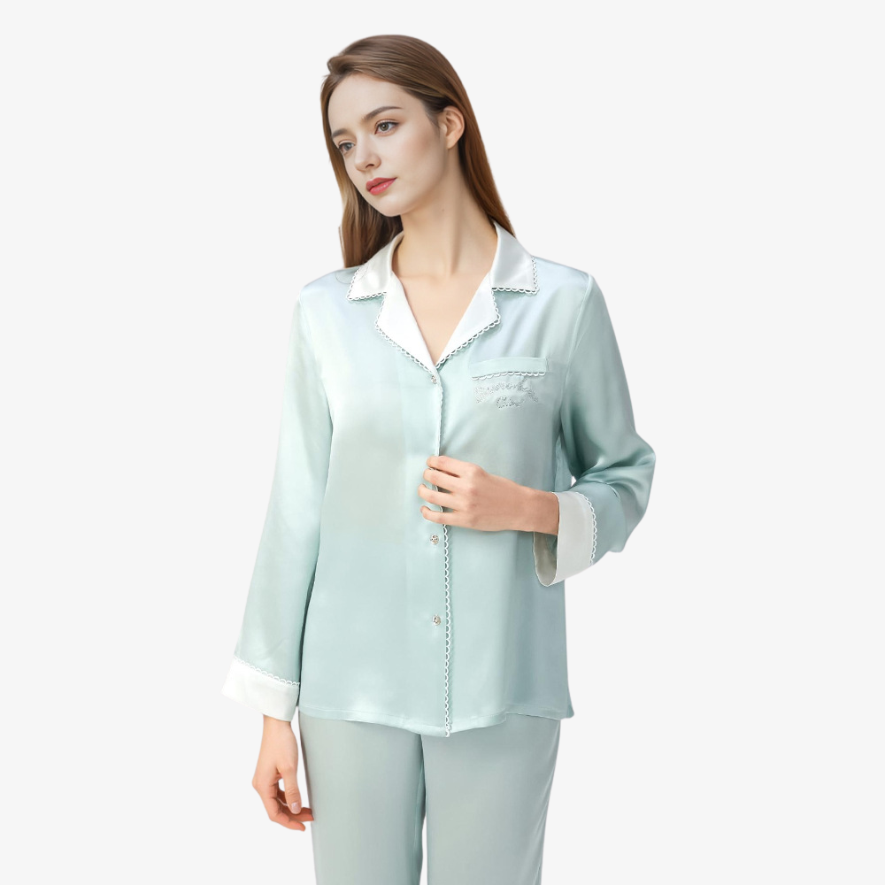 19 Momme 100% Mulberry Silk Fresh-Style Pajama Set