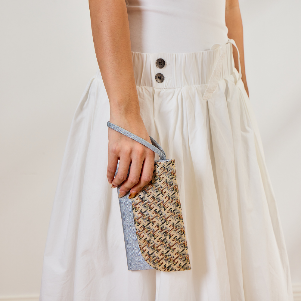 Colorful Patterned Silk Song Brocade Clutch
