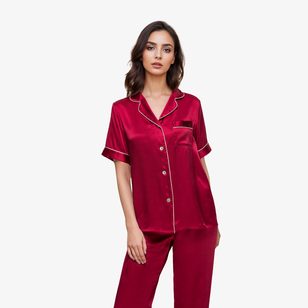16 Momme 100% Mulberry Silk Short-Sleeve Pajama Set