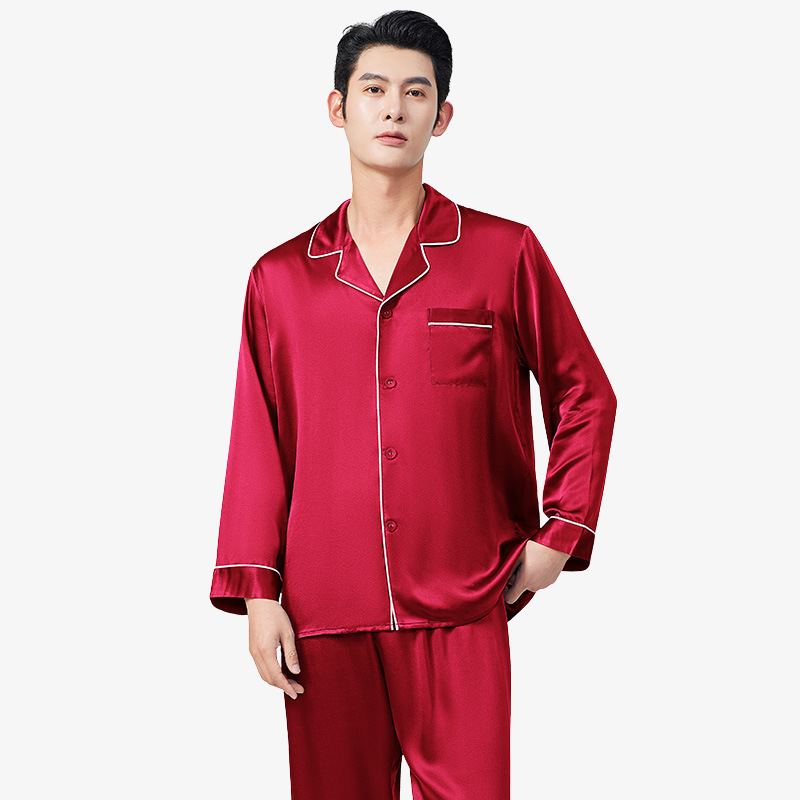 19 Momme 100% Mulberry Silk Men's Pajama Set