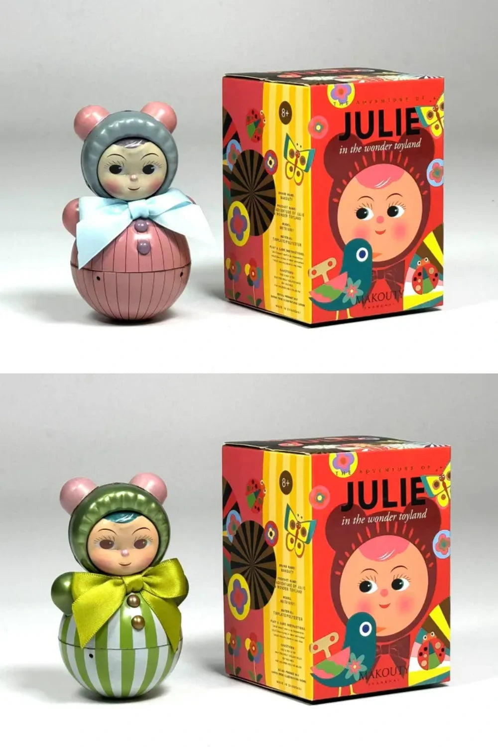Roly Poly Retro Tin Wind Up Doll Vintage Collectible Made in Saint John