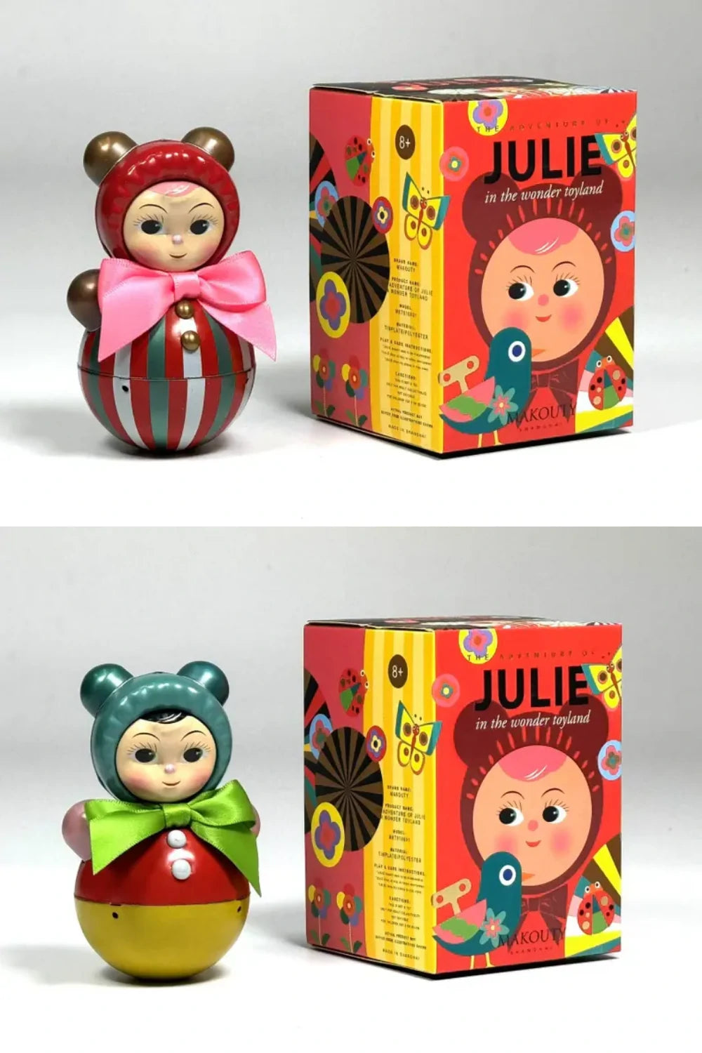 Roly Poly Retro Tin Wind Up Doll Vintage Collectible Made in Saint John