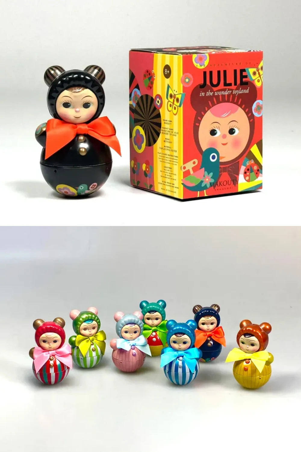Roly Poly Retro Tin Wind Up Doll Vintage Collectible Made in Saint John