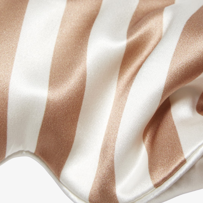 22 Momme 100% Mulberry Silk Printed Striped Sleep Mask