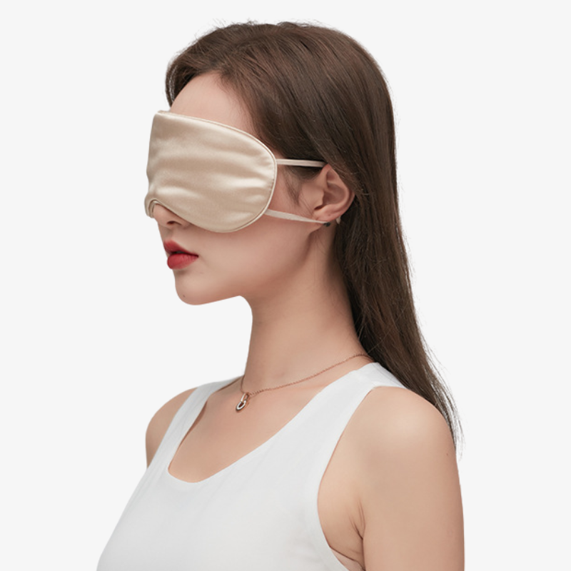 16 Momme 100% Mulberry Silk Sleep Mask with Ear Straps