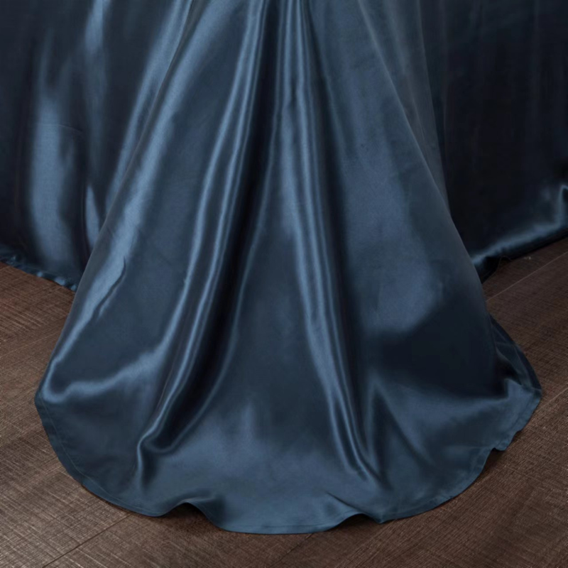19 Momme 100% Mulberry Silk Royal Blue Bedding Set