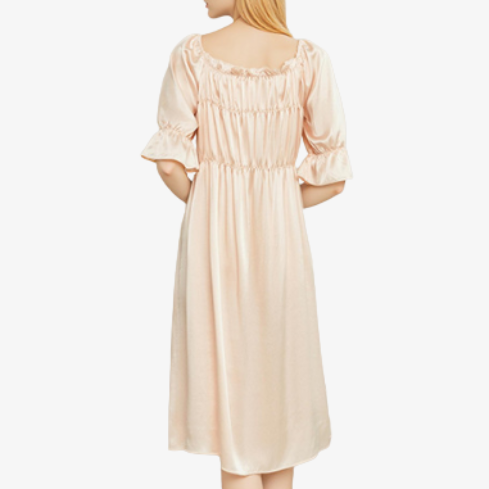 19 Momme 100% Mulberry Silk Vintage French-Style Nightdress