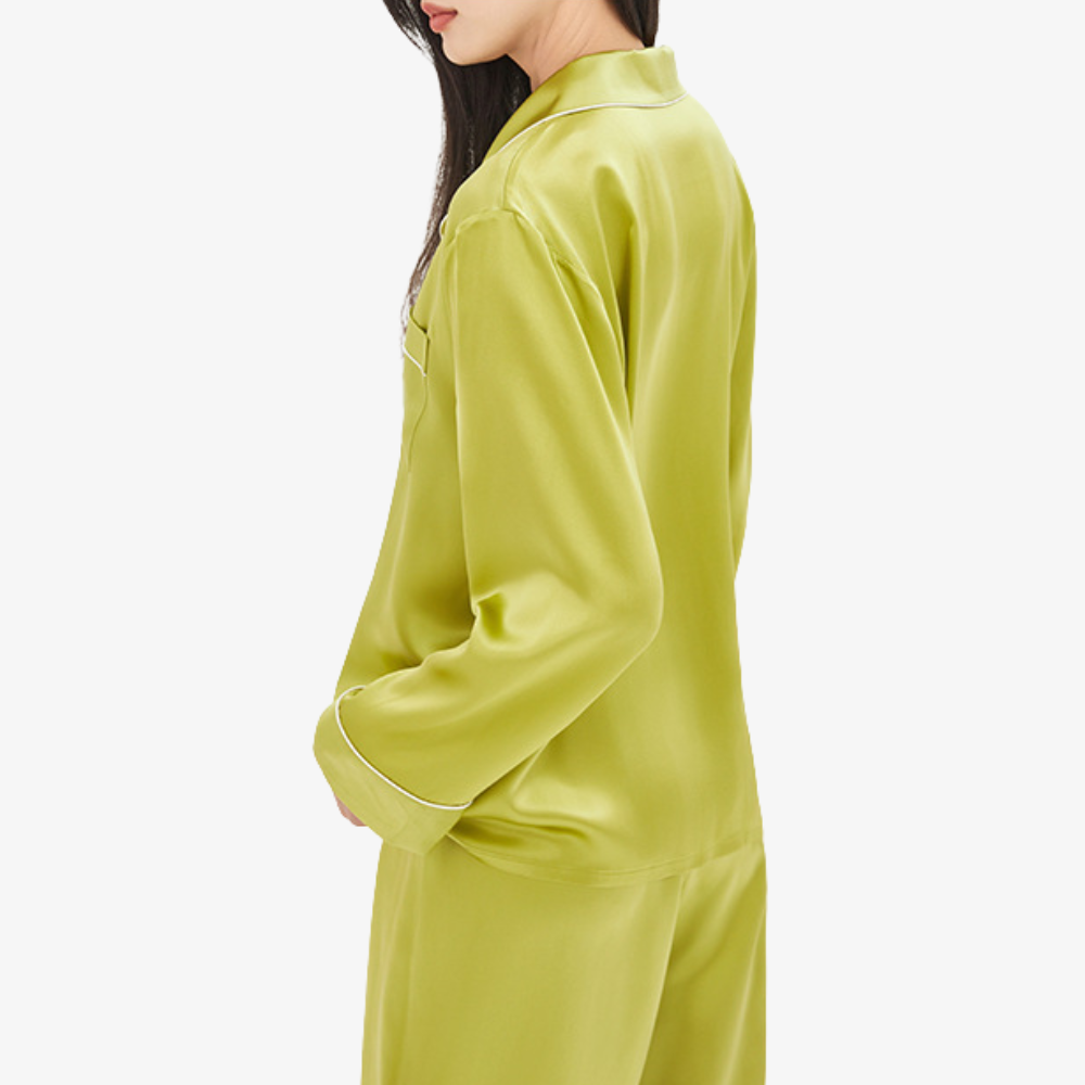 19 Momme 100% Mulberry Silk Long-Sleeve Pajama Set