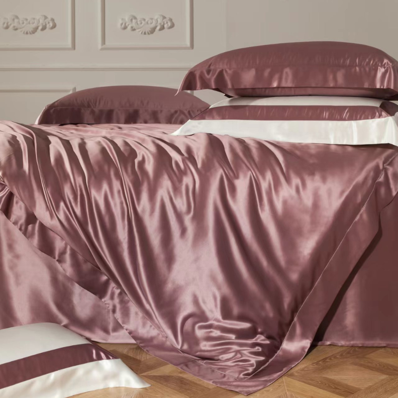 19 Momme 100% Mulberry Silk Dusty Rose Bedding Set