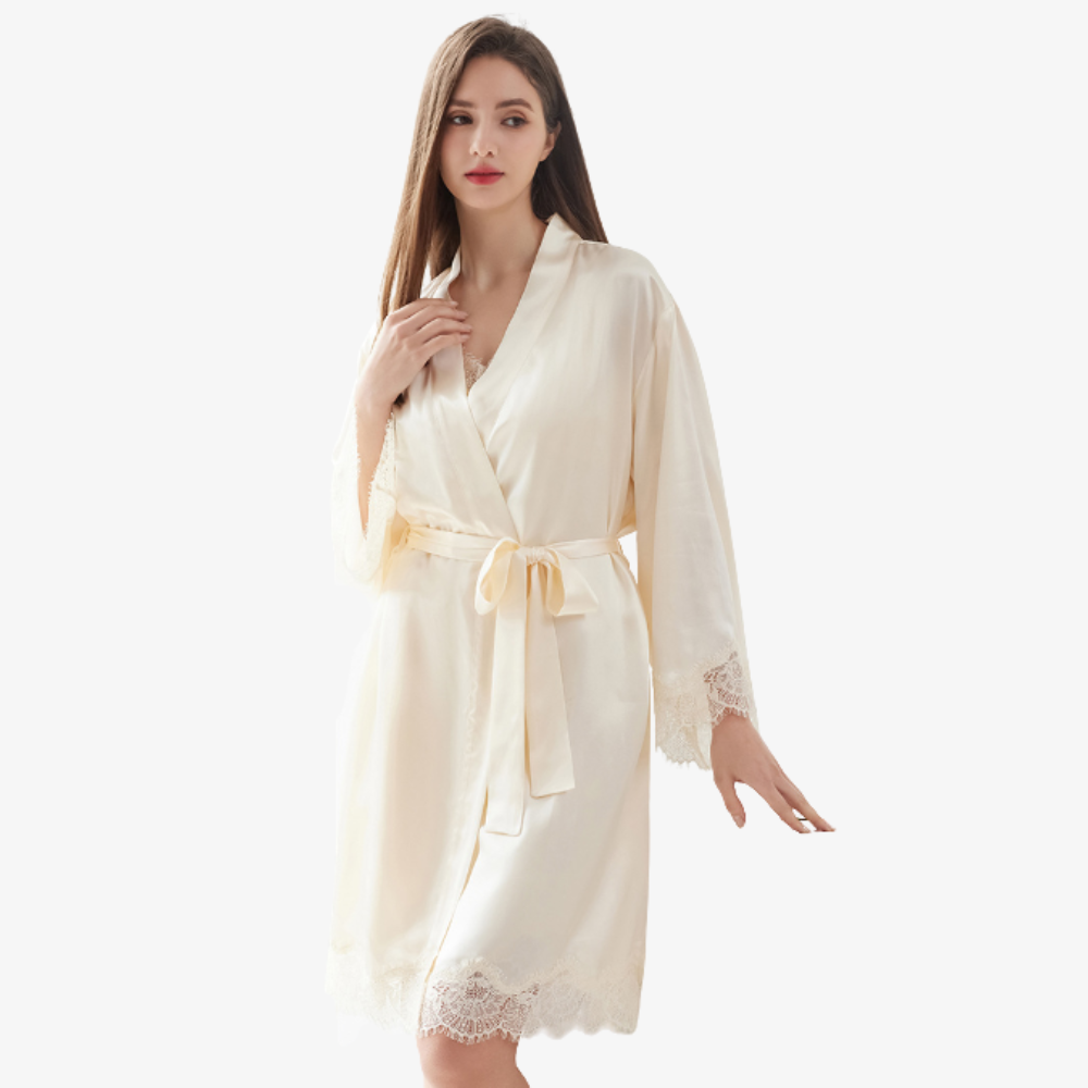 19 Momme 100% Mulberry Silk V-Neck Silk Nightgown