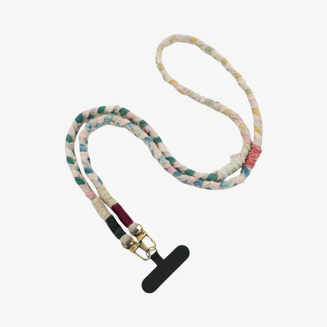 Eco-Friendly Handmade Pink Plant-Dyed Phone Lanyard