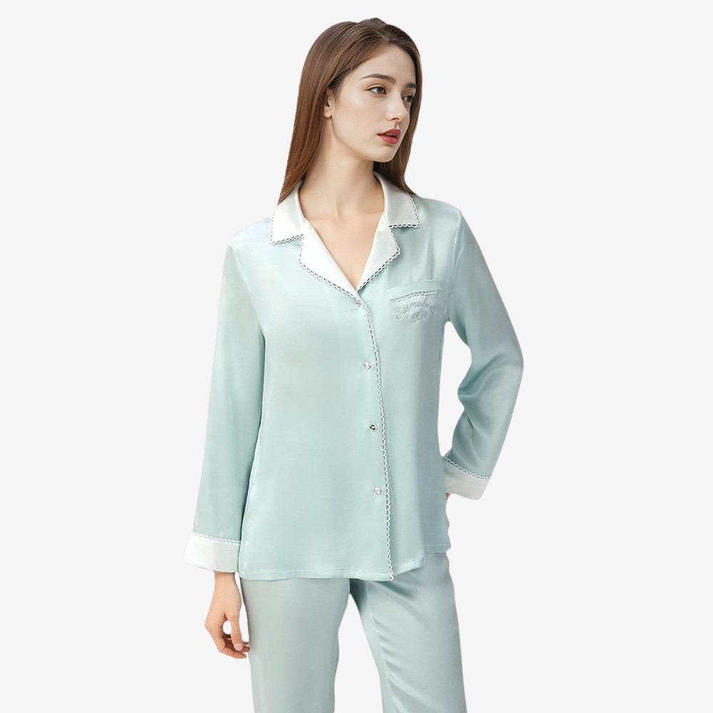 19 Momme 100% Mulberry Silk Fresh-Style Pajama Set