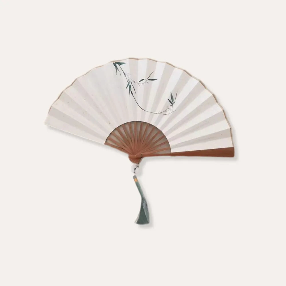 Chinese Hand Fan Bamboo Paper Hand Painted Folding Fan Gift