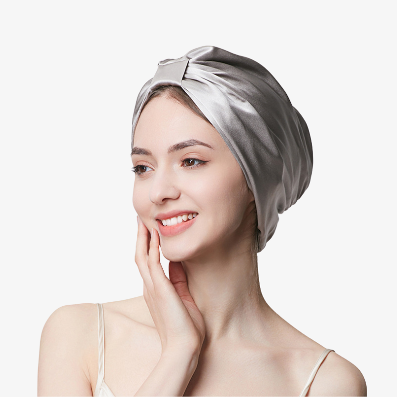 19 Momme 100% Mulberry Silk Sleep Cap – Double-Layer with Square Buckle