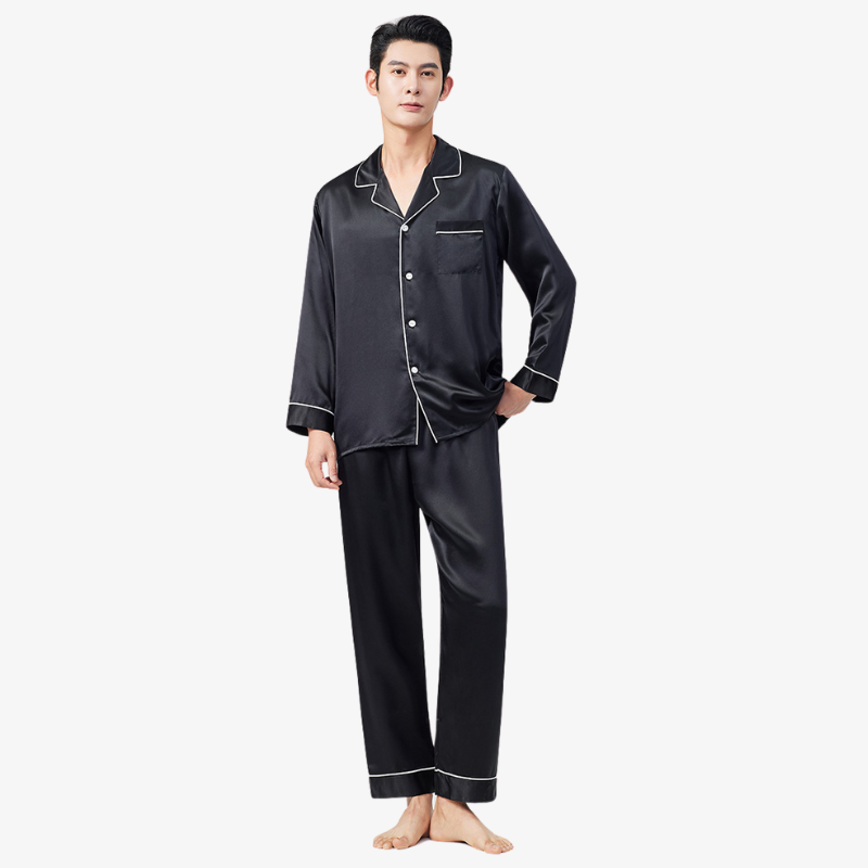 19 Momme 100% Mulberry Silk Men's Pajama Set