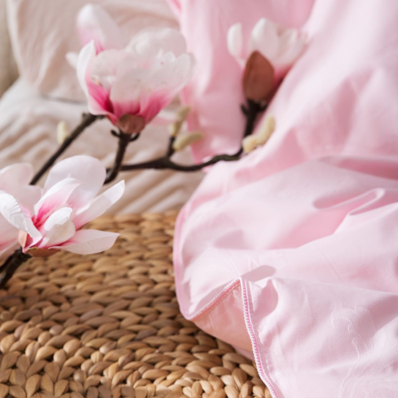 Pink 80s Cotton 100% Mulberry Silk Duvets