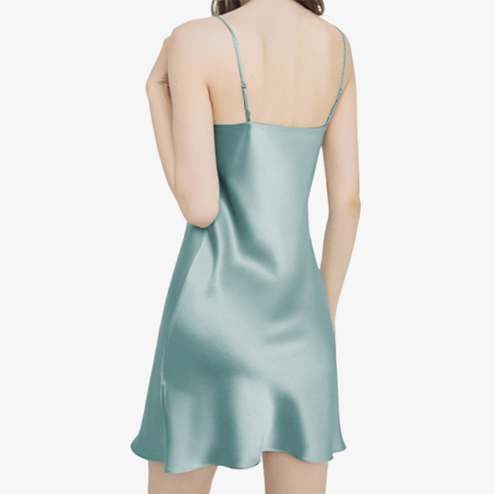 19 Momme 100% Mulberry Silk Cowl Neck Camisole Nightdress