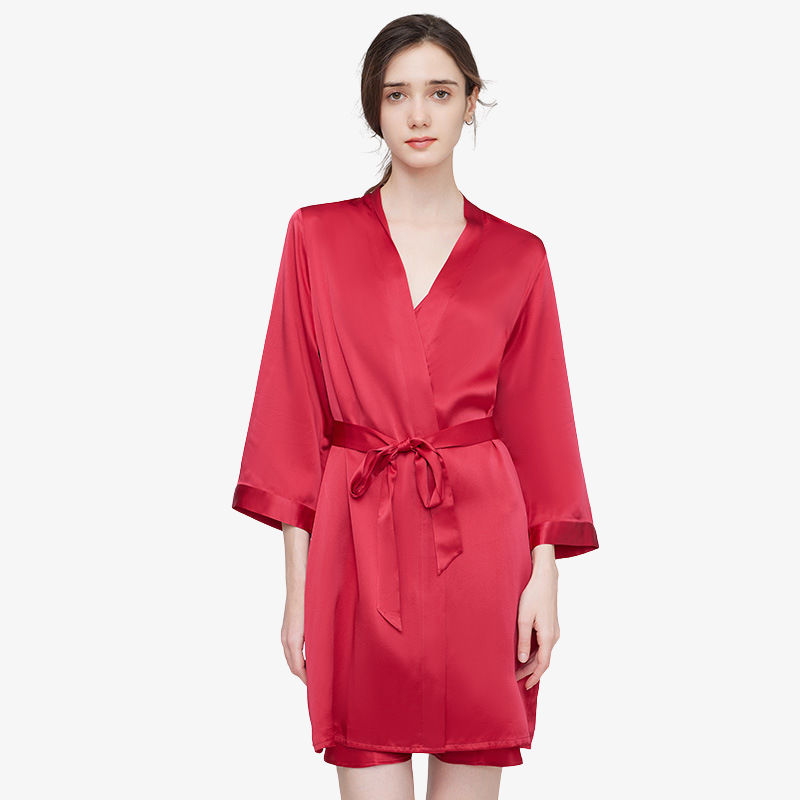 19 Momme 100% Mulberry Silk Nightdress & Robe Set