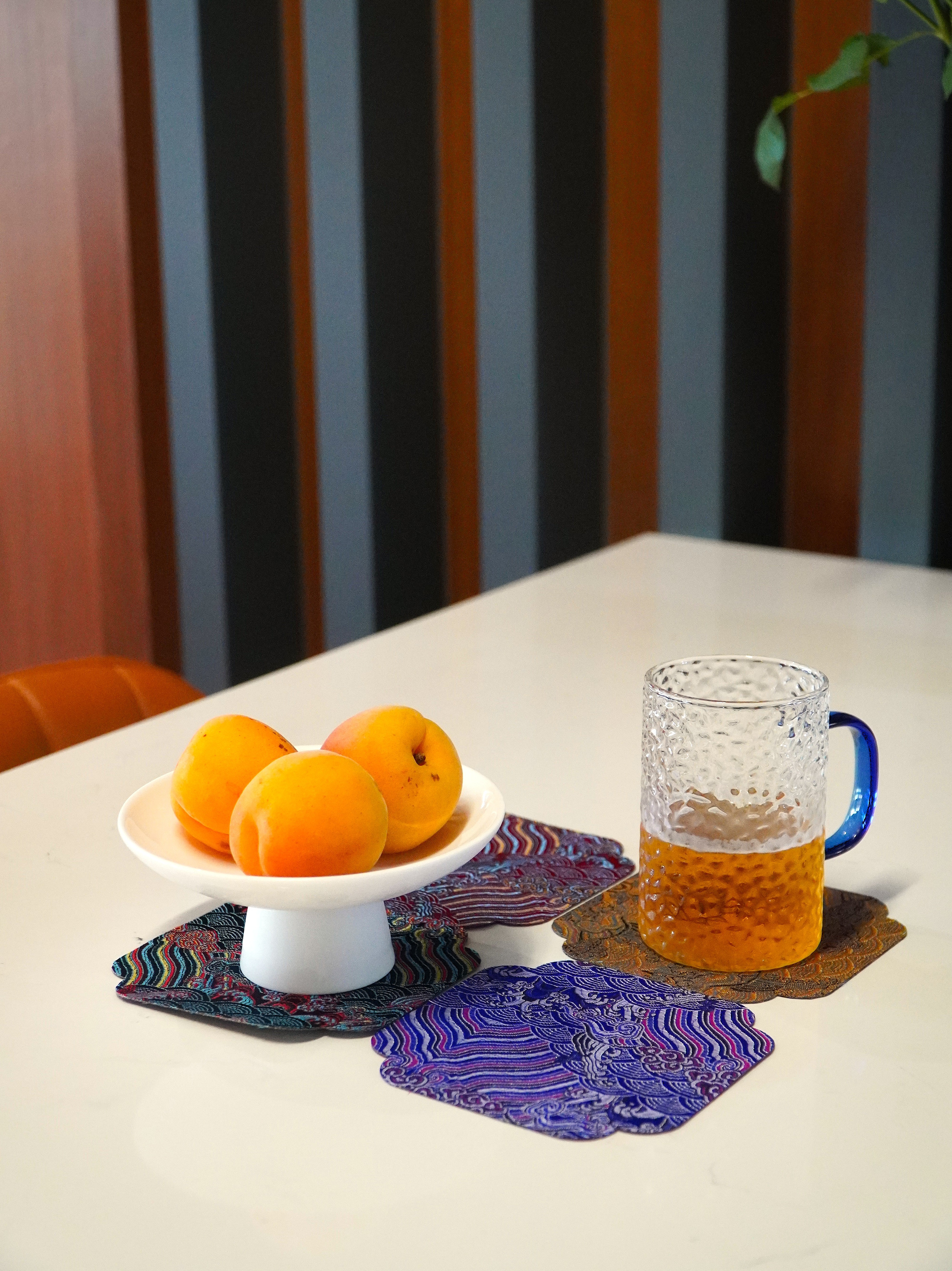 Chinese Style Double-Sided Brocade Coaster