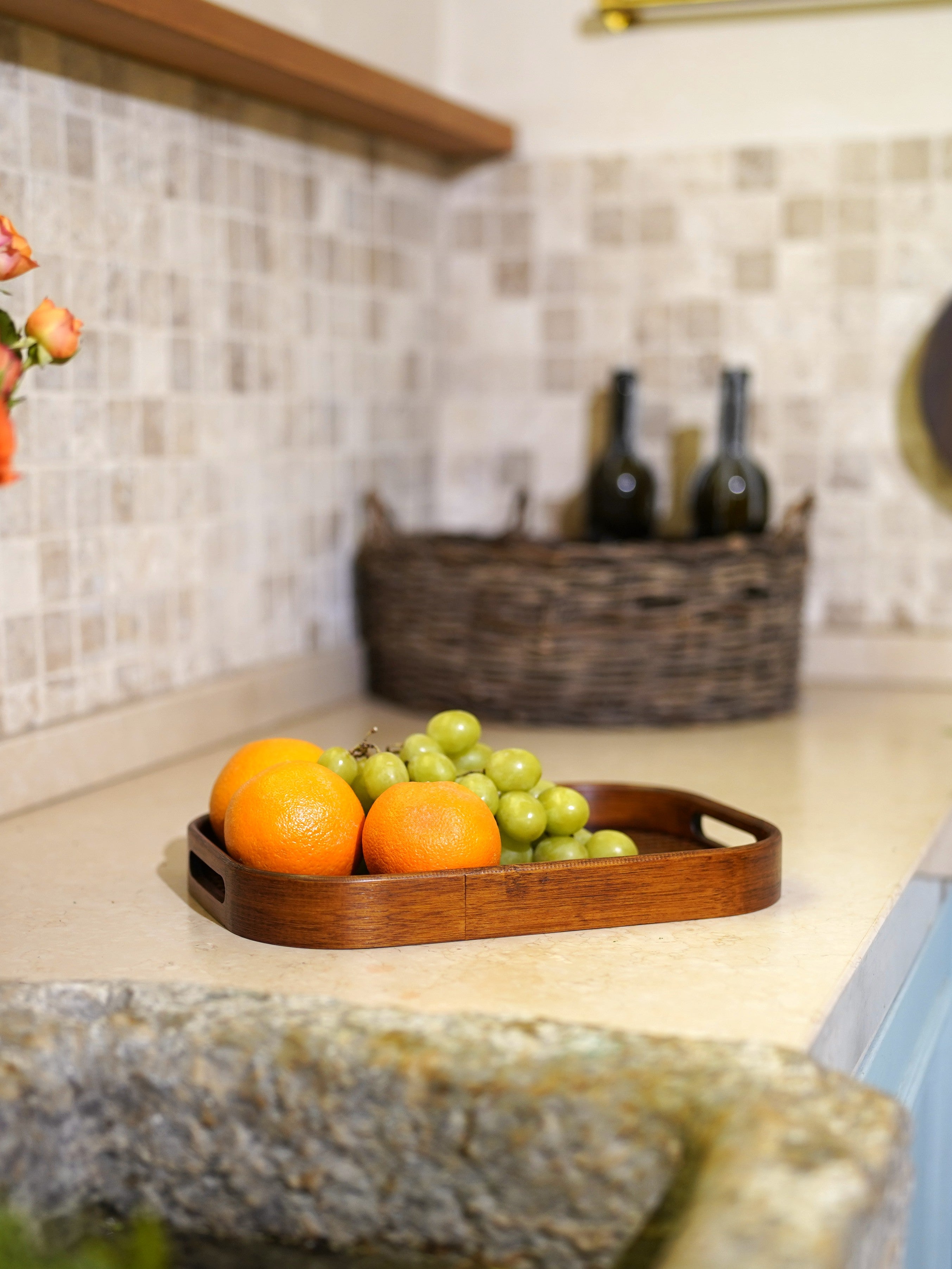 Handmade Bamboo Square Storage Tray