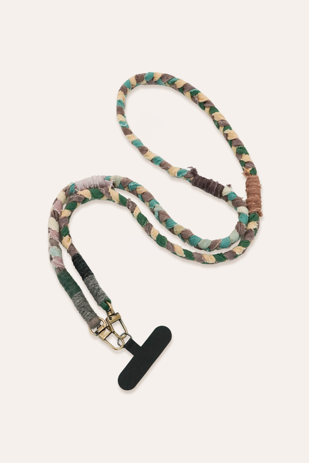 Handmade Brown Green Phone Lanyard