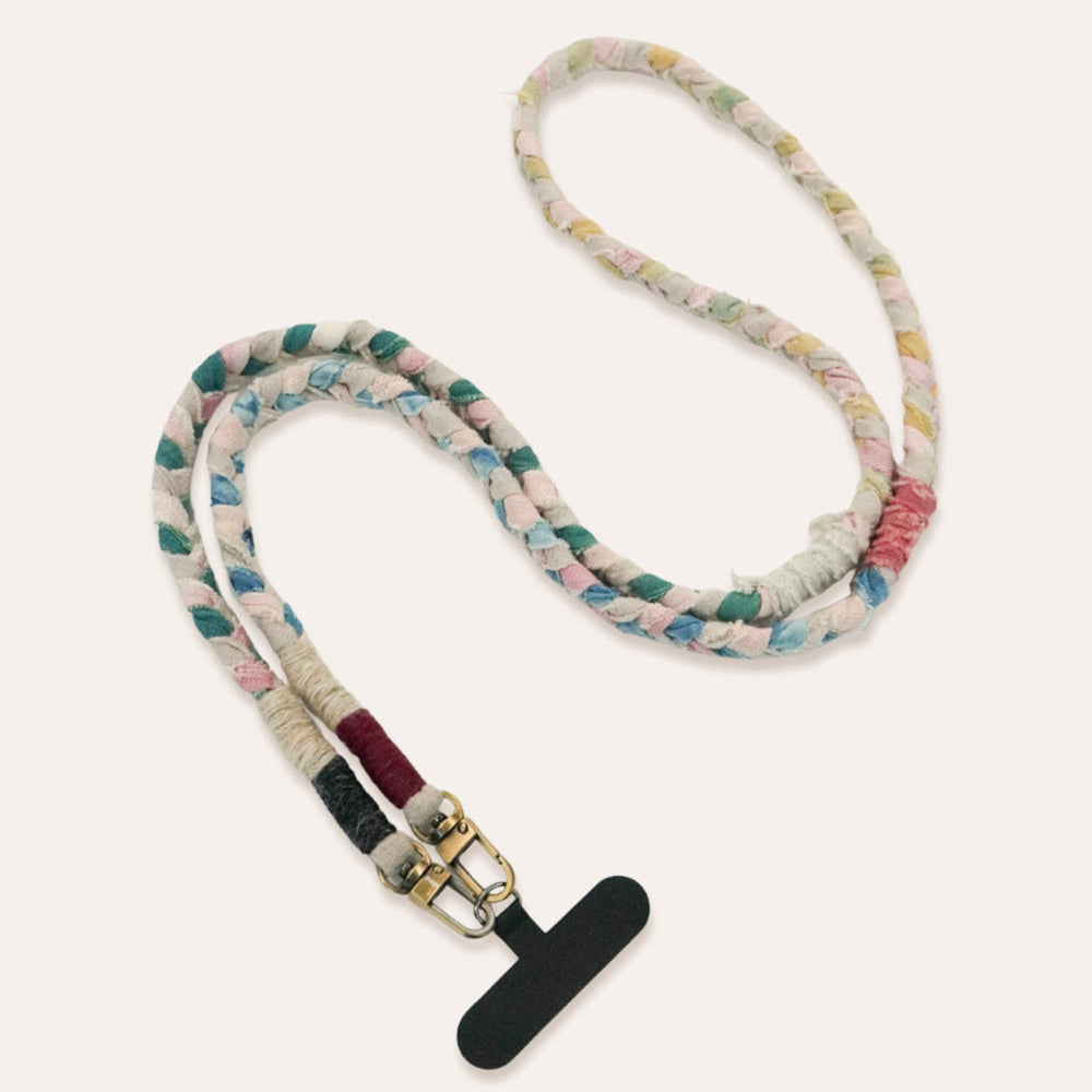 Eco-Friendly Handmade Pink Plant-Dyed Phone Lanyard