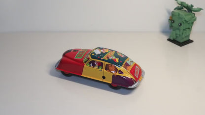 Circus Wagon Vintage Tin Car Wind Up Collectible Perfect for Holiday Giving